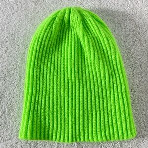 5/$25 Ardene Neon Green Knot Toque Beanie Winter Hat